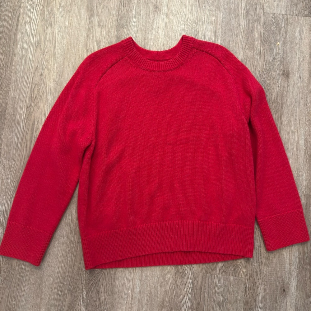 Abercrombie & Fitch Vibrant Red Crew Neck Sweater NWT